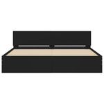 Casa si Gradina - Mobilier - Paturi si accesorii - Paturi - Cadru de pat cu tablie, negru, 180x200 cm - Infinity.ro