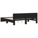Casa si Gradina - Mobilier - Paturi si accesorii - Paturi - Cadru de pat cu tablie, negru, 180x200 cm - Infinity.ro