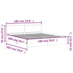 Casa si Gradina - Mobilier - Paturi si accesorii - Paturi - Cadru de pat cu tablie, negru, 180x200 cm - Infinity.ro