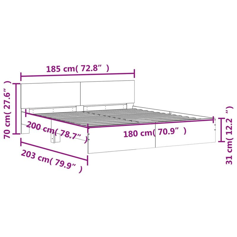 Casa si Gradina - Mobilier - Paturi si accesorii - Paturi - Cadru de pat cu tablie, negru, 180x200 cm - Infinity.ro