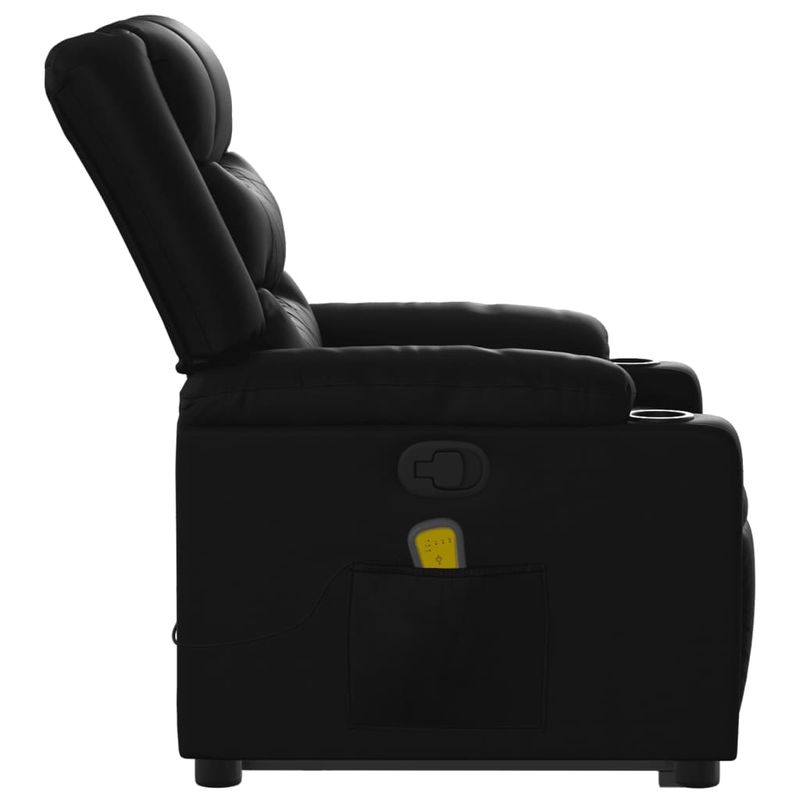 Ingrijire personala si Cosmetice - Sanatate si wellness - Articole wellness - Fotolii de masaj - Fotoliu de masaj rabatabil cu ridicare negru piele ecologica - Infinity.ro