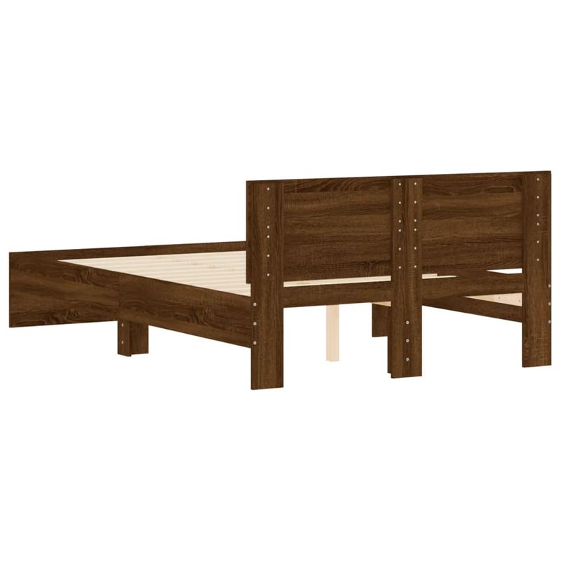 Casa si Gradina - Mobilier - Paturi si accesorii - Paturi - Cadru de pat cu tablie, stejar maro, 120x200 cm - Infinity.ro
