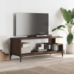 Casa si Gradina - Mobilier - Comode si corpuri - Comode - Comoda TV, stejar maro, 102x40x41 cm, lemn prelucrat si otel - Infinity.ro