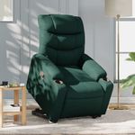 Casa si Gradina - Mobilier - Scaune si fotolii - Fotolii - Fotoliu rabatabil ridicare pe verticala, verde inchis, textil - Infinity.ro