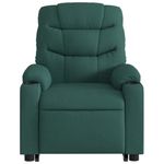Casa si Gradina - Mobilier - Scaune si fotolii - Fotolii - Fotoliu rabatabil ridicare pe verticala, verde inchis, textil - Infinity.ro
