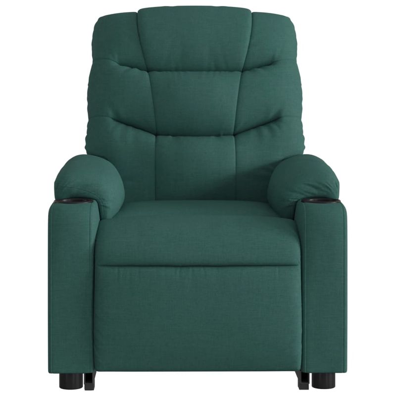 Casa si Gradina - Mobilier - Scaune si fotolii - Fotolii - Fotoliu rabatabil ridicare pe verticala, verde inchis, textil - Infinity.ro