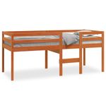 Casa si Gradina - Mobilier - Paturi si accesorii - Paturi - Pat inalt de dormitor, maro ceruit, 90x200cm, lemn masiv de pin - Infinity.ro