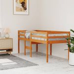 Casa si Gradina - Mobilier - Paturi si accesorii - Paturi - Pat inalt de dormitor, maro ceruit, 90x200cm, lemn masiv de pin - Infinity.ro