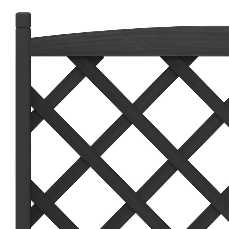Casa si Gradina - Gradinarit si plante - Plante si ghivece - Ghivece si suporturi - Jardiniera cu spalier și roti, negru, lemn masiv de brad, mărime 90x35x187.5 cm - Infinity.ro