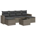 Casa si Gradina - Gradina si terasa - Mobilier exterior - Seturi mobila gradina - Set canapele de gradina, 7 piese, cu perne, gri, poliratan - Infinity.ro