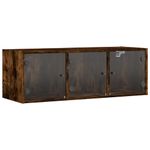 Casa si Gradina - Mobilier - Dulapuri si sifoniere - Dulapuri - Dulap de perete cu usi din sticla, stejar fumuriu,102x37x35 cm - Infinity.ro