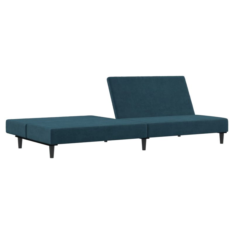 Casa si Gradina - Mobilier - Canapele si coltare - Canapele - Canapea extensibila cu 2 locuri, albastru, catifea - Infinity.ro