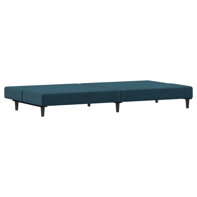 Casa si Gradina - Mobilier - Canapele si coltare - Canapele - Canapea extensibila cu 2 locuri, albastru, catifea - Infinity.ro