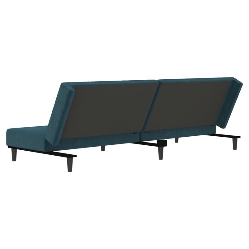 Casa si Gradina - Mobilier - Canapele si coltare - Canapele - Canapea extensibila cu 2 locuri, albastru, catifea - Infinity.ro