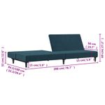 Casa si Gradina - Mobilier - Canapele si coltare - Canapele - Canapea extensibila cu 2 locuri, albastru, catifea - Infinity.ro
