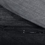 Casa si Gradina - Textile si covoare - Lenjerii de pat - Seturi de lenjerie - Set cu husa de pilota, gri inchis, 200x200 cm, bumbac, gri închis și negru, mărime 200x200 cm + 80x80 cm - Infinity.ro