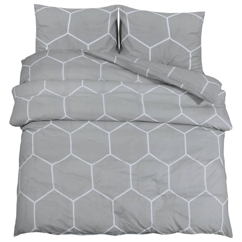 Casa si Gradina - Textile si covoare - Lenjerii de pat - Seturi de lenjerie - Set cu husa de pilota, gri, 140x200 cm, bumbac - Infinity.ro
