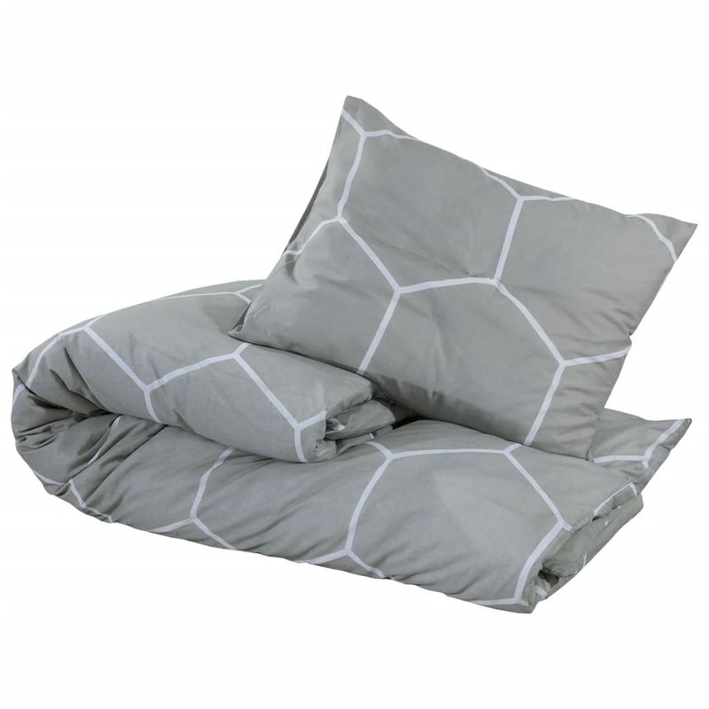 Casa si Gradina - Textile si covoare - Lenjerii de pat - Seturi de lenjerie - Set cu husa de pilota, gri, 140x200 cm, bumbac - Infinity.ro