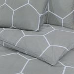 Casa si Gradina - Textile si covoare - Lenjerii de pat - Seturi de lenjerie - Set cu husa de pilota, gri, 140x200 cm, bumbac - Infinity.ro