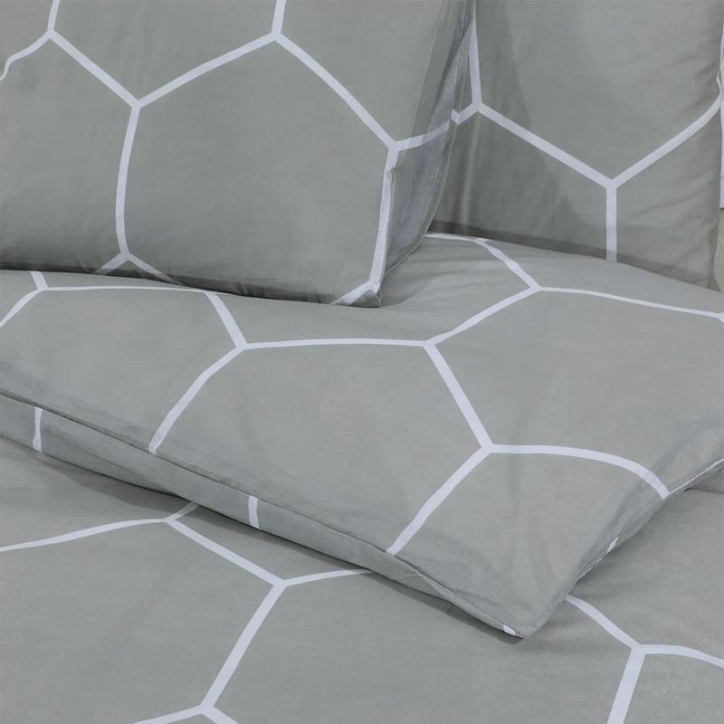 Casa si Gradina - Textile si covoare - Lenjerii de pat - Seturi de lenjerie - Set cu husa de pilota, gri, 140x200 cm, bumbac - Infinity.ro