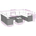 Casa si Gradina - Gradina si terasa - Mobilier exterior - Canapele si fotolii gradina - Set canapele de gradina cu perne, 10 piese, bej, poliratan - Infinity.ro