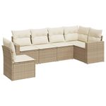 Casa si Gradina - Gradina si terasa - Mobilier exterior - Seturi mobila gradina - Set canapele de gradina cu perne, 6 piese, bej, poliratan - Infinity.ro