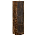 Casa si Gradina - Mobilier - Comode si corpuri - Comode - Dulap cu usi din sticla, stejar fumuriu, 35x37x142 cm - Infinity.ro