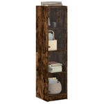 Casa si Gradina - Mobilier - Comode si corpuri - Comode - Dulap cu usi din sticla, stejar fumuriu, 35x37x142 cm - Infinity.ro
