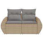 Casa si Gradina - Gradina si terasa - Mobilier exterior - Canapele si fotolii gradina - Canapea de gradina cu perne, 2 locuri, bej, poliratan - Infinity.ro