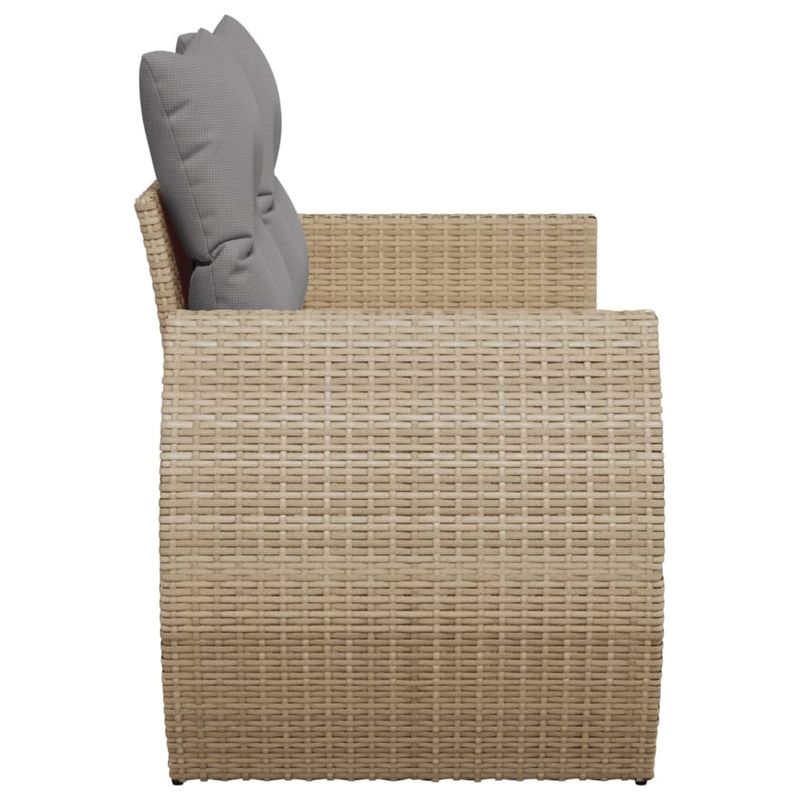 Casa si Gradina - Gradina si terasa - Mobilier exterior - Canapele si fotolii gradina - Canapea de gradina cu perne, 2 locuri, bej, poliratan - Infinity.ro