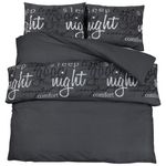 Casa si Gradina - Textile si covoare - Lenjerii de pat - Seturi de lenjerie - Set cu husa de pilota, alb și negru, 260x220 cm, bumbac - Infinity.ro