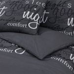 Casa si Gradina - Textile si covoare - Lenjerii de pat - Seturi de lenjerie - Set cu husa de pilota, alb și negru, 260x220 cm, bumbac - Infinity.ro