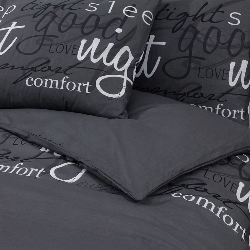 Casa si Gradina - Textile si covoare - Lenjerii de pat - Seturi de lenjerie - Set cu husa de pilota, alb și negru, 260x220 cm, bumbac - Infinity.ro