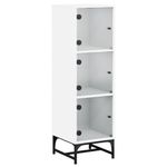 Casa si Gradina - Mobilier - Comode si corpuri - Comode - Dulap cu usi din sticla, alb, 35x37x120 cm - Infinity.ro