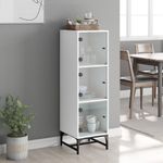 Casa si Gradina - Mobilier - Comode si corpuri - Comode - Dulap cu usi din sticla, alb, 35x37x120 cm - Infinity.ro