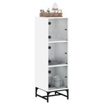 Casa si Gradina - Mobilier - Comode si corpuri - Comode - Dulap cu usi din sticla, alb, 35x37x120 cm - Infinity.ro