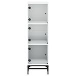 Casa si Gradina - Mobilier - Comode si corpuri - Comode - Dulap cu usi din sticla, alb, 35x37x120 cm - Infinity.ro