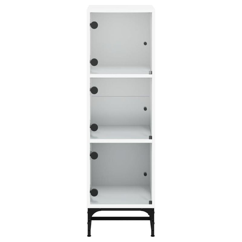 Casa si Gradina - Mobilier - Comode si corpuri - Comode - Dulap cu usi din sticla, alb, 35x37x120 cm - Infinity.ro