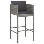 Casa si Gradina - Mobilier - Scaune si fotolii - Scaune - Scaune de bar cu perne, 4 buc., gri, poliratan - Infinity.ro