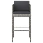 Casa si Gradina - Mobilier - Scaune si fotolii - Scaune - Scaune de bar cu perne, 4 buc., gri, poliratan - Infinity.ro