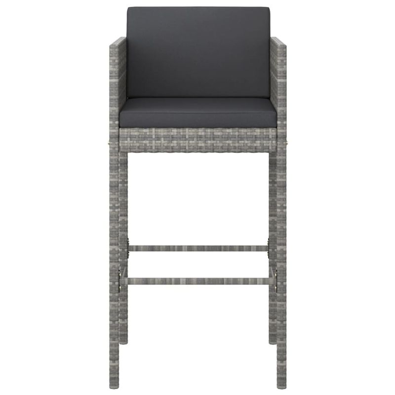 Casa si Gradina - Mobilier - Scaune si fotolii - Scaune - Scaune de bar cu perne, 4 buc., gri, poliratan - Infinity.ro