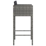 Casa si Gradina - Mobilier - Scaune si fotolii - Scaune - Scaune de bar cu perne, 4 buc., gri, poliratan - Infinity.ro