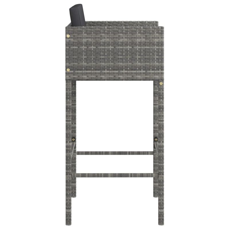 Casa si Gradina - Mobilier - Scaune si fotolii - Scaune - Scaune de bar cu perne, 4 buc., gri, poliratan - Infinity.ro