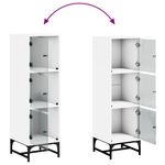 Casa si Gradina - Mobilier - Comode si corpuri - Comode - Dulap cu usi din sticla, alb, 35x37x120 cm - Infinity.ro