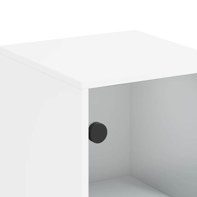 Casa si Gradina - Mobilier - Comode si corpuri - Comode - Dulap cu usi din sticla, alb, 35x37x120 cm - Infinity.ro