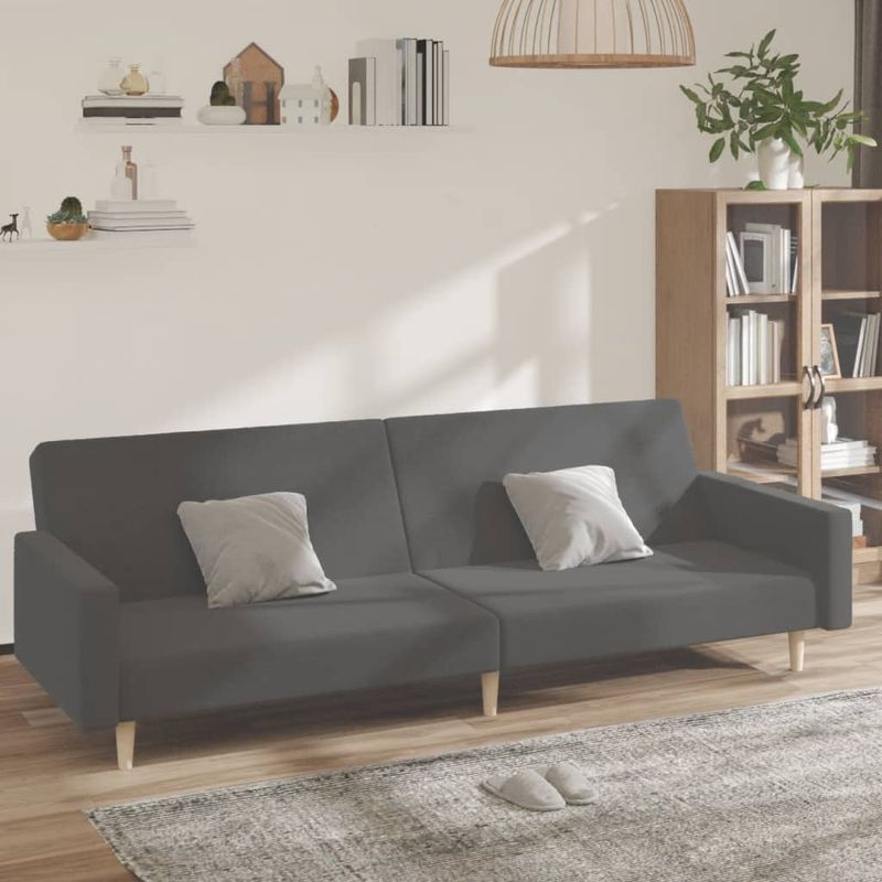Casa si Gradina - Mobilier - Canapele si coltare - Canapele - Canapea extensibila cu 2 locuri, gri deschis, tesatura - Infinity.ro