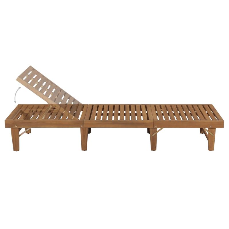 Casa si Gradina - Gradina si terasa - Mobilier exterior - Scaune si sezlonguri gradina - Sezlong de plaja pliabil, lemn masiv de acacia - Infinity.ro