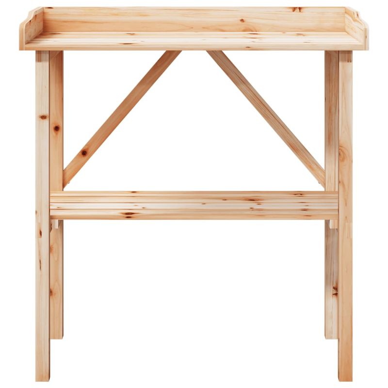 Casa si Gradina - Gradinarit si plante - Plante si ghivece - Ghivece si suporturi - Masa de plante cu raft, 78x38x82,5 cm, lemn masiv de brad - Infinity.ro