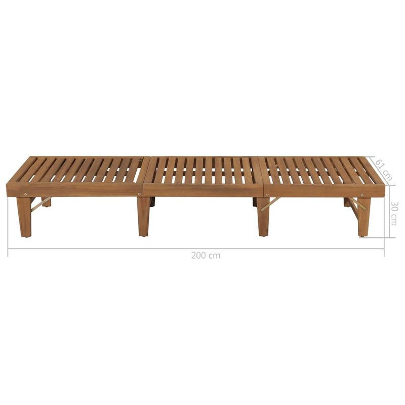 Casa si Gradina - Gradina si terasa - Mobilier exterior - Scaune si sezlonguri gradina - Sezlong de plaja pliabil, lemn masiv de acacia - Infinity.ro