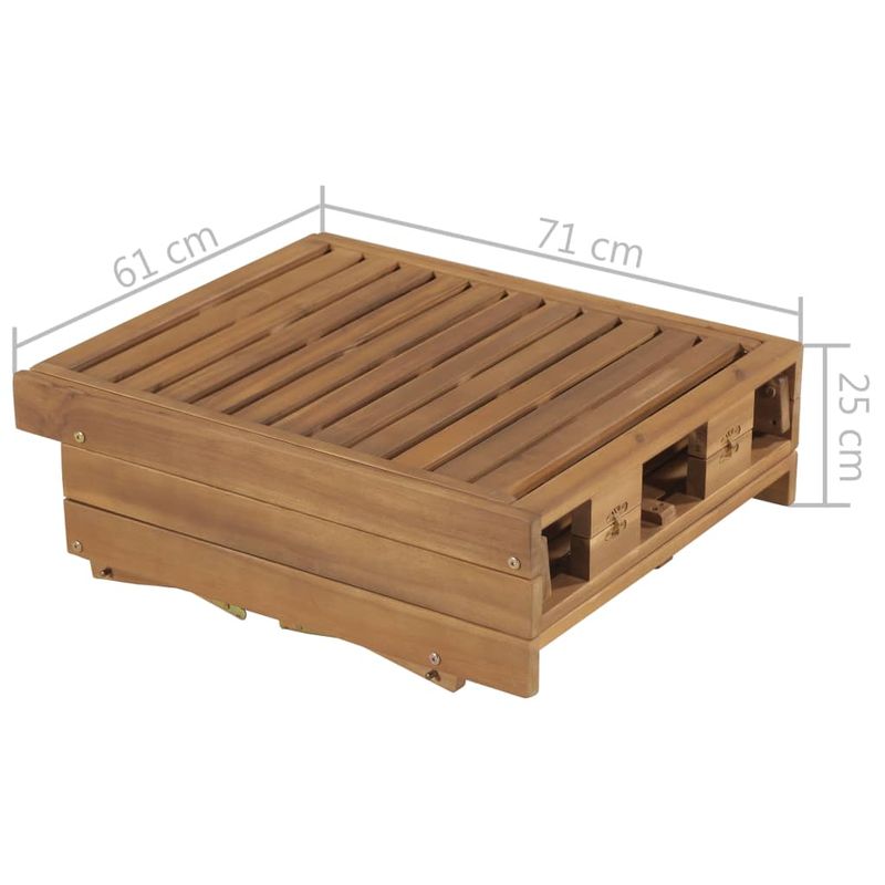 Casa si Gradina - Gradina si terasa - Mobilier exterior - Scaune si sezlonguri gradina - Sezlong de plaja pliabil, lemn masiv de acacia - Infinity.ro